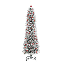 Albero di Natale artificiale con 300 LED Verde e bianco 210 cm 3396117