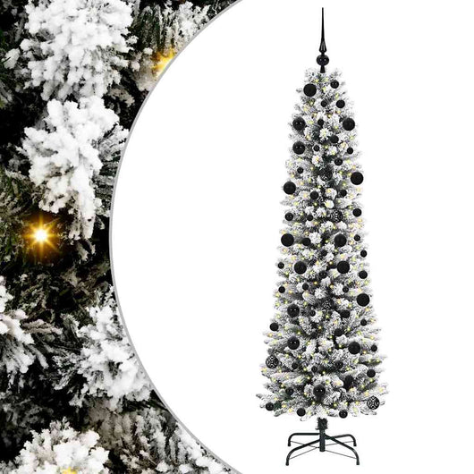 Albero di Natale Artificiale-Albero Natalizio con 300 LED Bianco 210 cm 389521