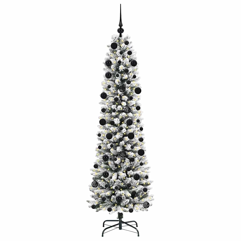 Albero di Natale artificiale con 300 LED Verde e bianco 210 cm 3396118
