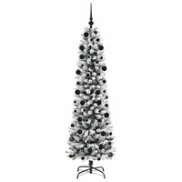 Albero di Natale artificiale con 300 LED Verde e bianco 210 cm 3396118