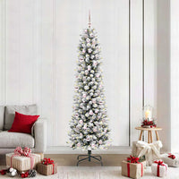 Albero di Natale artificiale con 300 LED Verde e bianco 210 cm 3396119