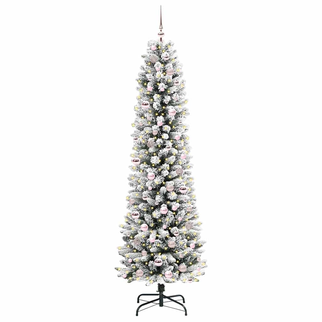 Albero di Natale Artificiale-Albero Natalizio con 300 LED Bianco 210 cm 208504