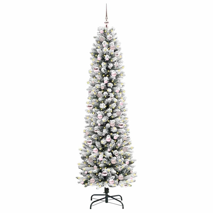 Albero di Natale Artificiale-Albero Natalizio con 300 LED Bianco 210 cm 208504