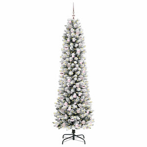 Albero di Natale artificiale con 300 LED Verde e bianco 210 cm 3396119