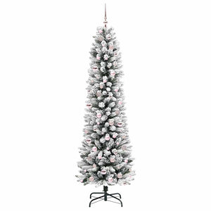Albero di Natale artificiale con 300 LED Verde e bianco 210 cm 3396119