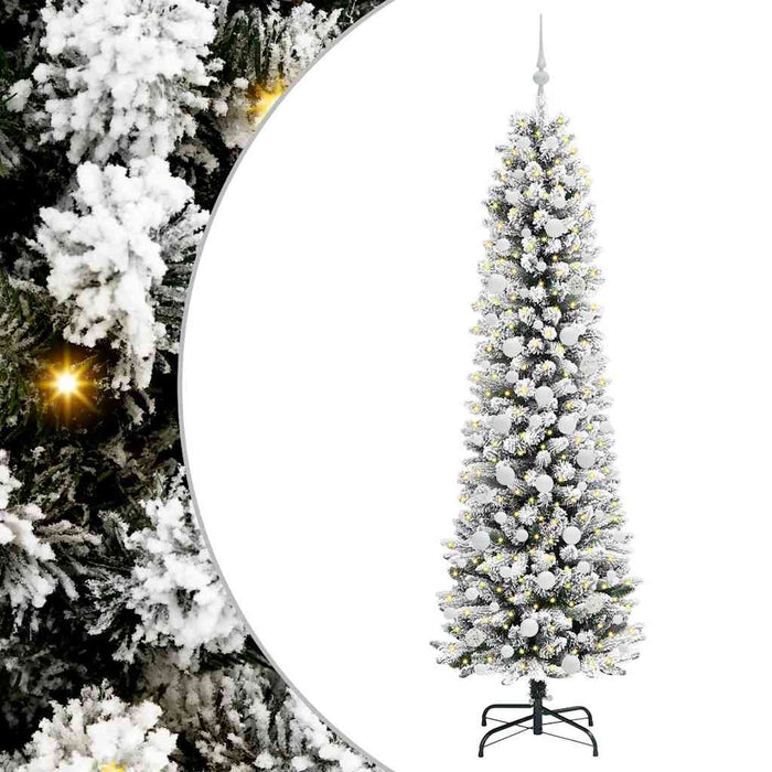 Albero di Natale Artificiale-Albero Natalizio con 300 LED Bianco 210 cm 946337