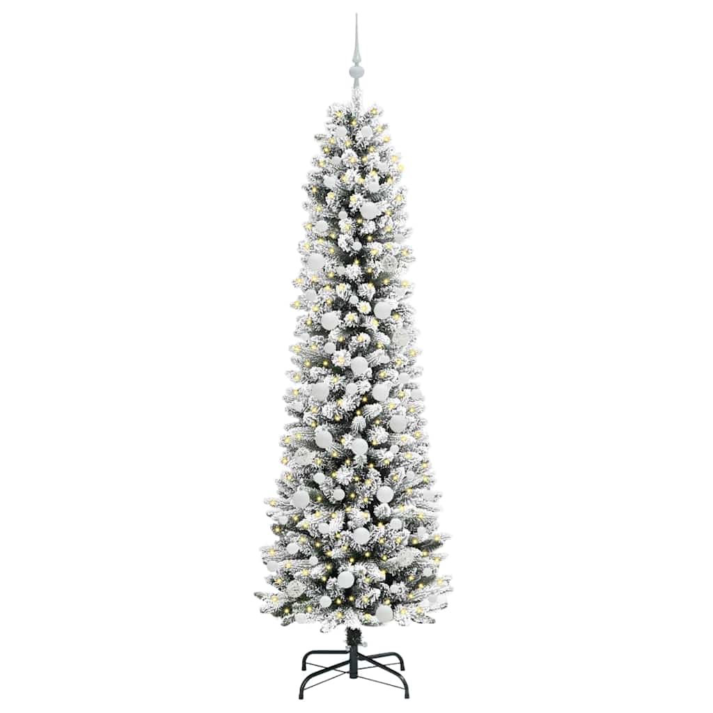 Albero di Natale artificiale con 300 LED Verde e bianco 210 cm 3396120
