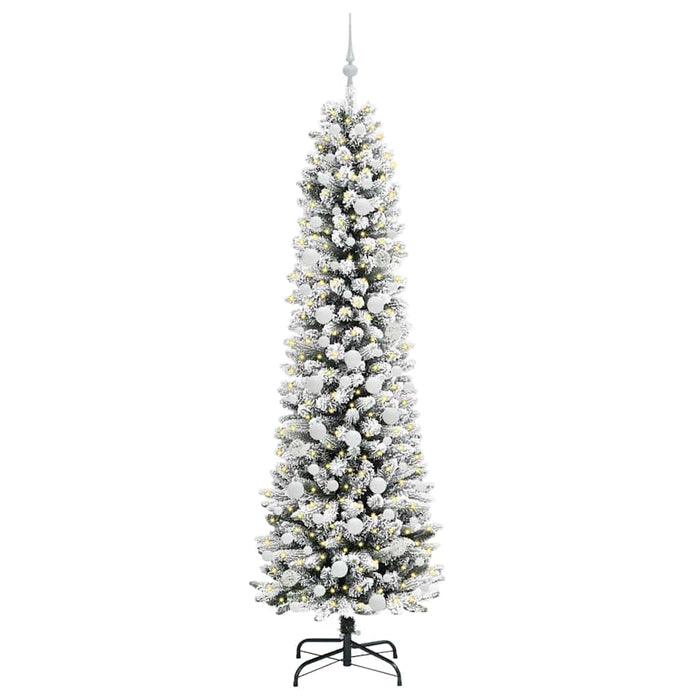Albero di Natale artificiale con 300 LED Verde e bianco 210 cm 3396120