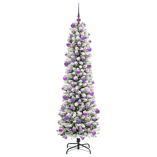 Albero di Natale Artificiale-Albero Natalizio con 300 LED Bianco 210 cm 488993
