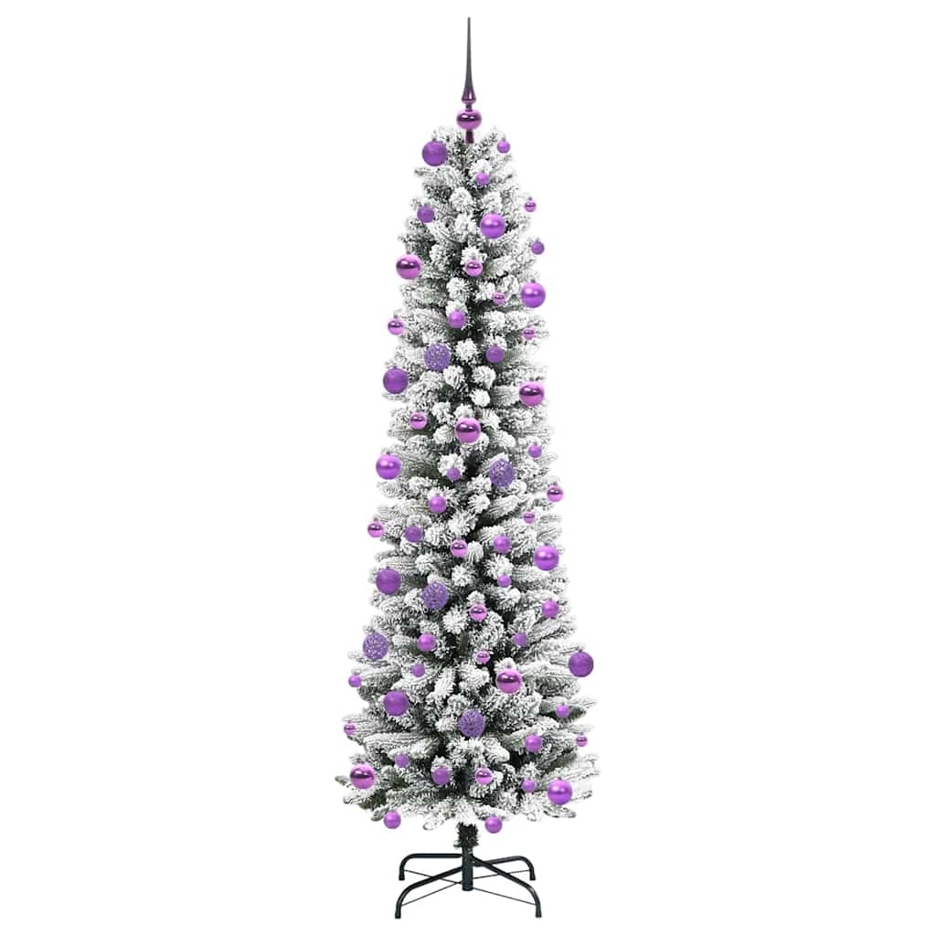 Albero di Natale artificiale con 300 LED Verde e bianco 210 cm 3396123