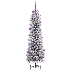 Albero di Natale artificiale con 300 LED Verde e bianco 210 cm 3396123
