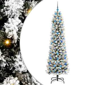 Albero di Natale Artificiale-Albero Natalizio con 300 LED Bianco 210 cm 670437