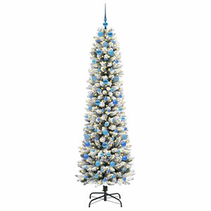 Albero di Natale artificiale con 300 LED Verde e bianco 210 cm 3396124