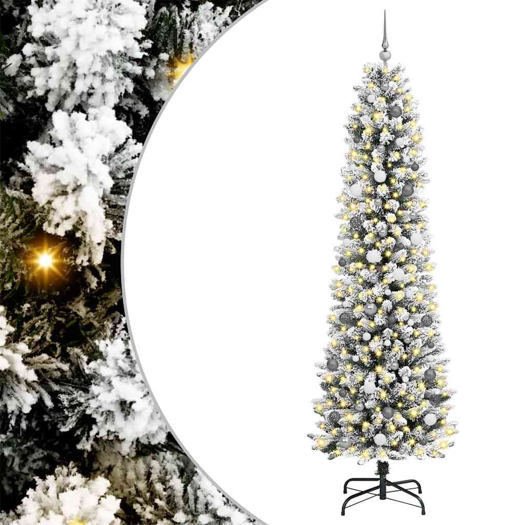 vidaXL Albero di Natale snodato Bianco 240 cm PVC