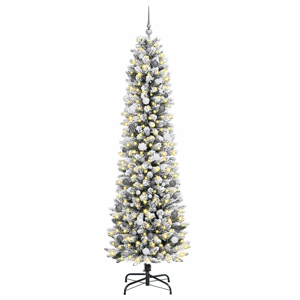 vidaXL Albero di Natale snodato Bianco 240 cm PVC
