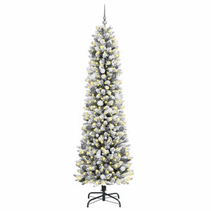 vidaXL Albero di Natale snodato Bianco 240 cm PVC