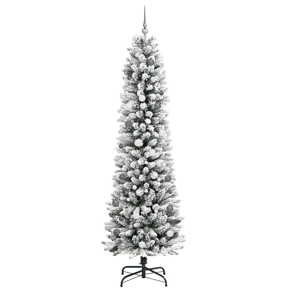 vidaXL Albero di Natale snodato Bianco 240 cm PVC