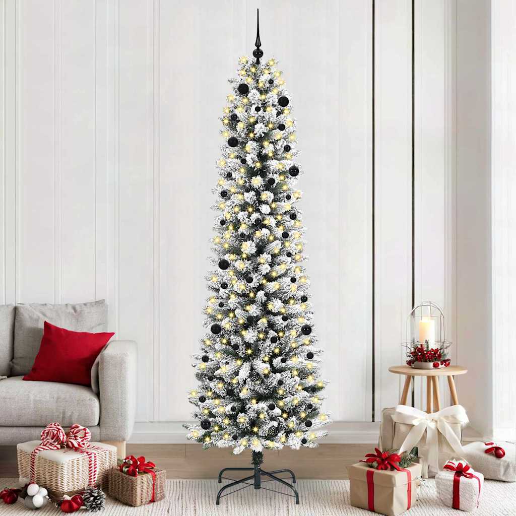 Albero di Natale artificiale con 300 LED Verde e bianco 240 cm 3396130