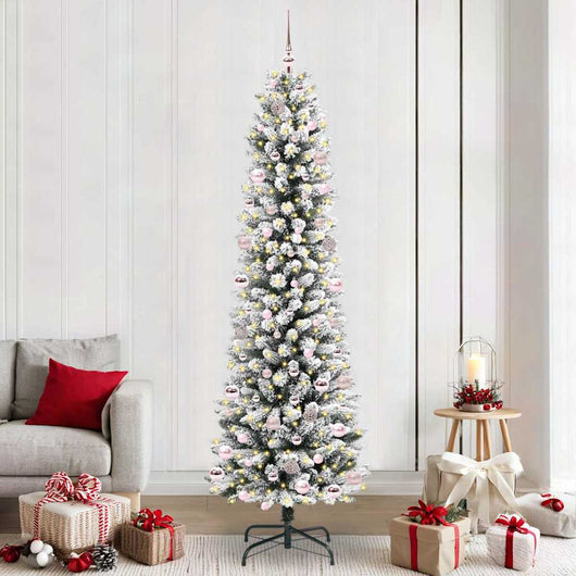 Albero di Natale artificiale con 300 LED Verde e bianco 240 cm 3396131