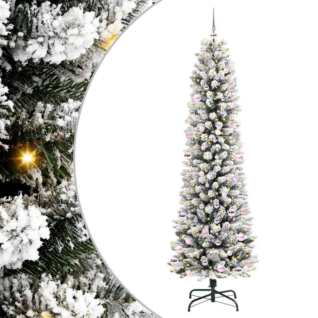 Albero di Natale Artificiale-Albero Natalizio con 300 LED Bianco 240 cm 584302