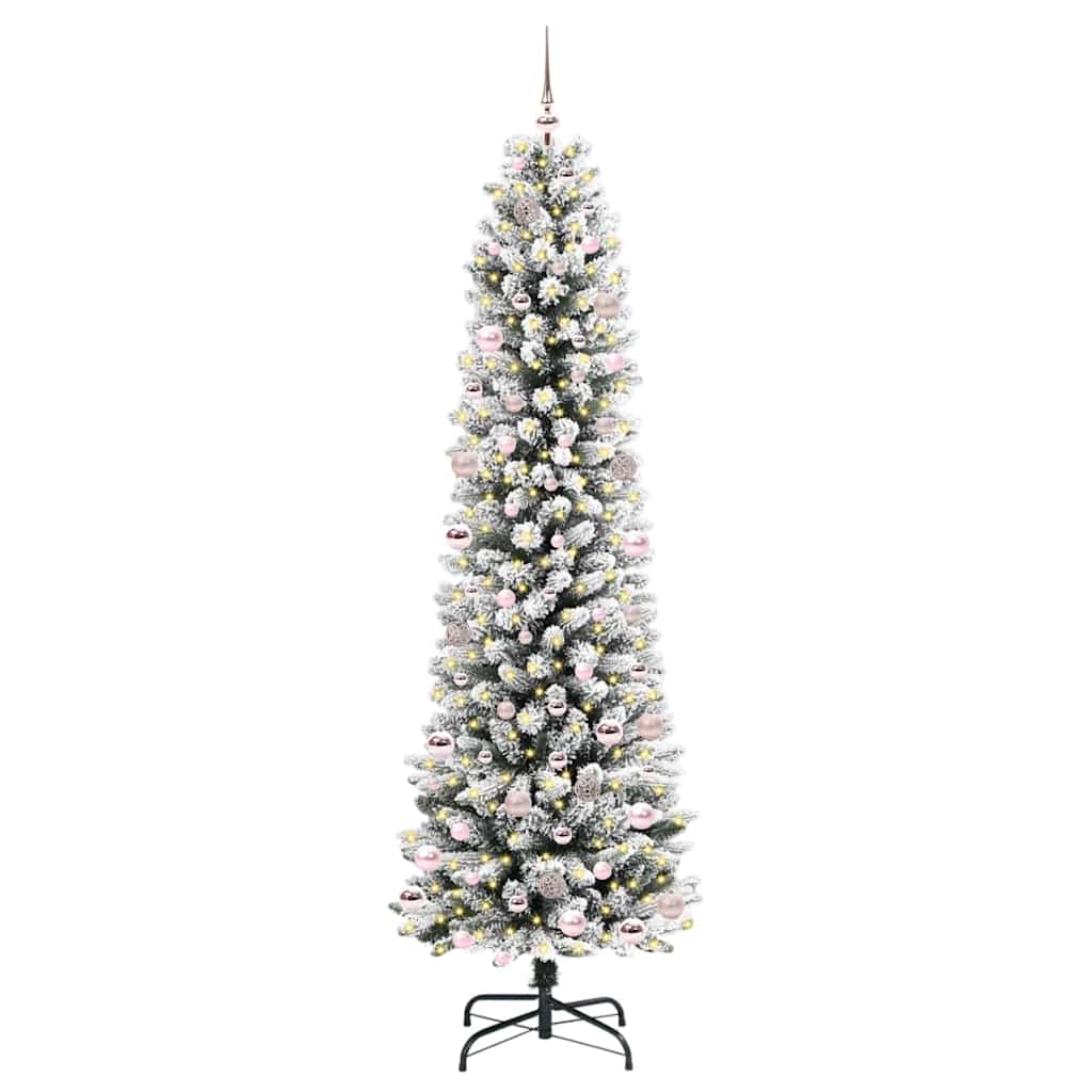 Albero di Natale Artificiale-Albero Natalizio con 300 LED Bianco 240 cm 584302