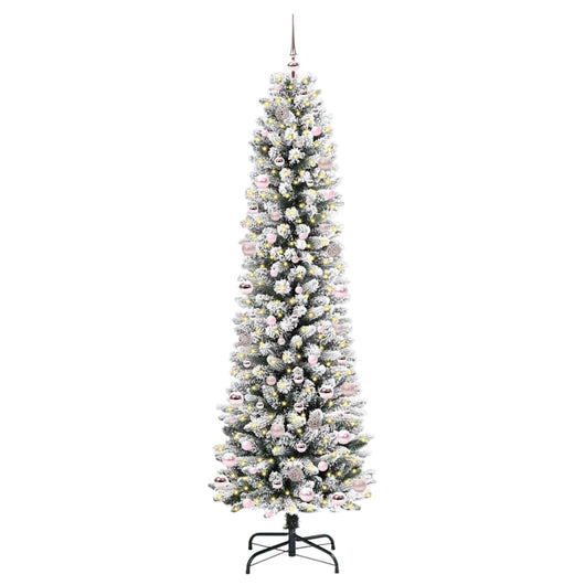 Albero di Natale Artificiale-Albero Natalizio con 300 LED Bianco 240 cm 584302