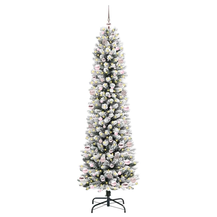 Albero di Natale Artificiale-Albero Natalizio con 300 LED Bianco 240 cm 584302