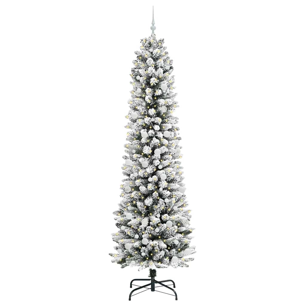 Albero di Natale Artificiale-Albero Natalizio con 300 LED Bianco 240 cm 170407