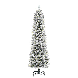 Albero di Natale Artificiale-Albero Natalizio con 300 LED Bianco 240 cm 170407