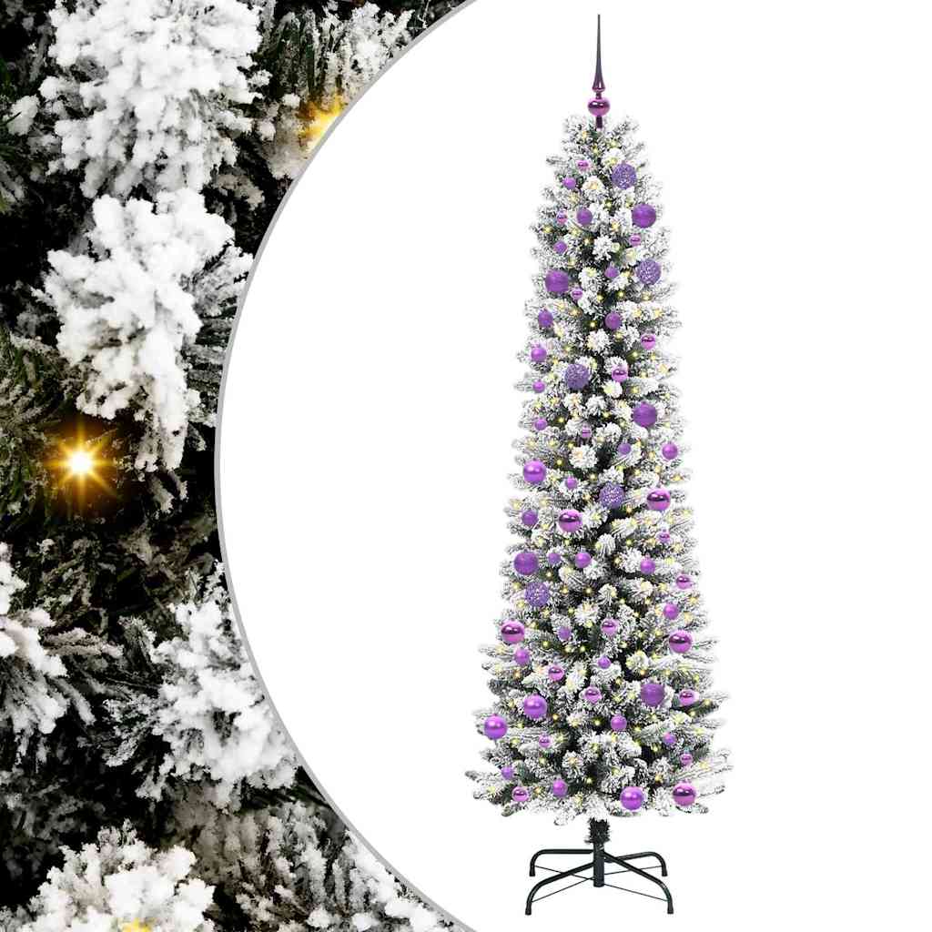 Albero di Natale Artificiale-Albero Natalizio con 300 LED Bianco 240 cm 805752