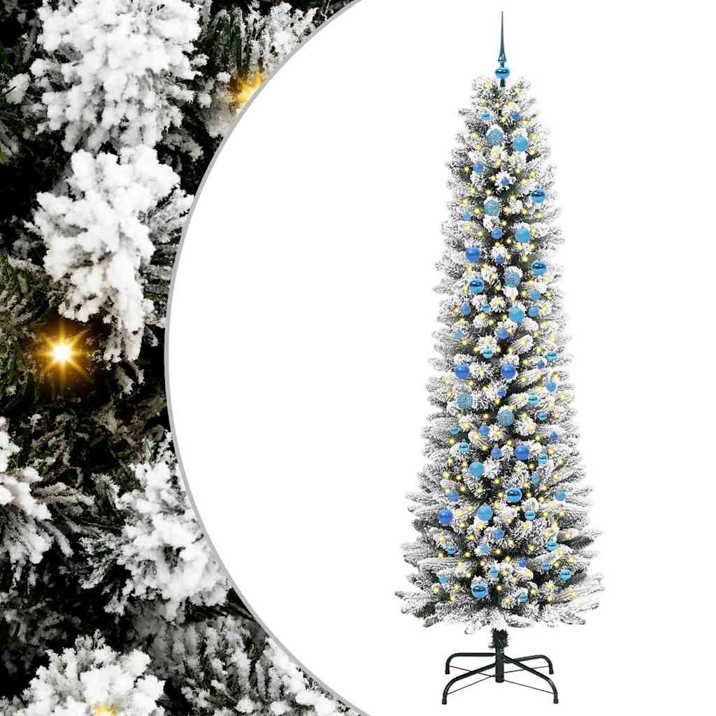 Albero di Natale Artificiale-Albero Natalizio con 300 LED Bianco 240 cm 797368