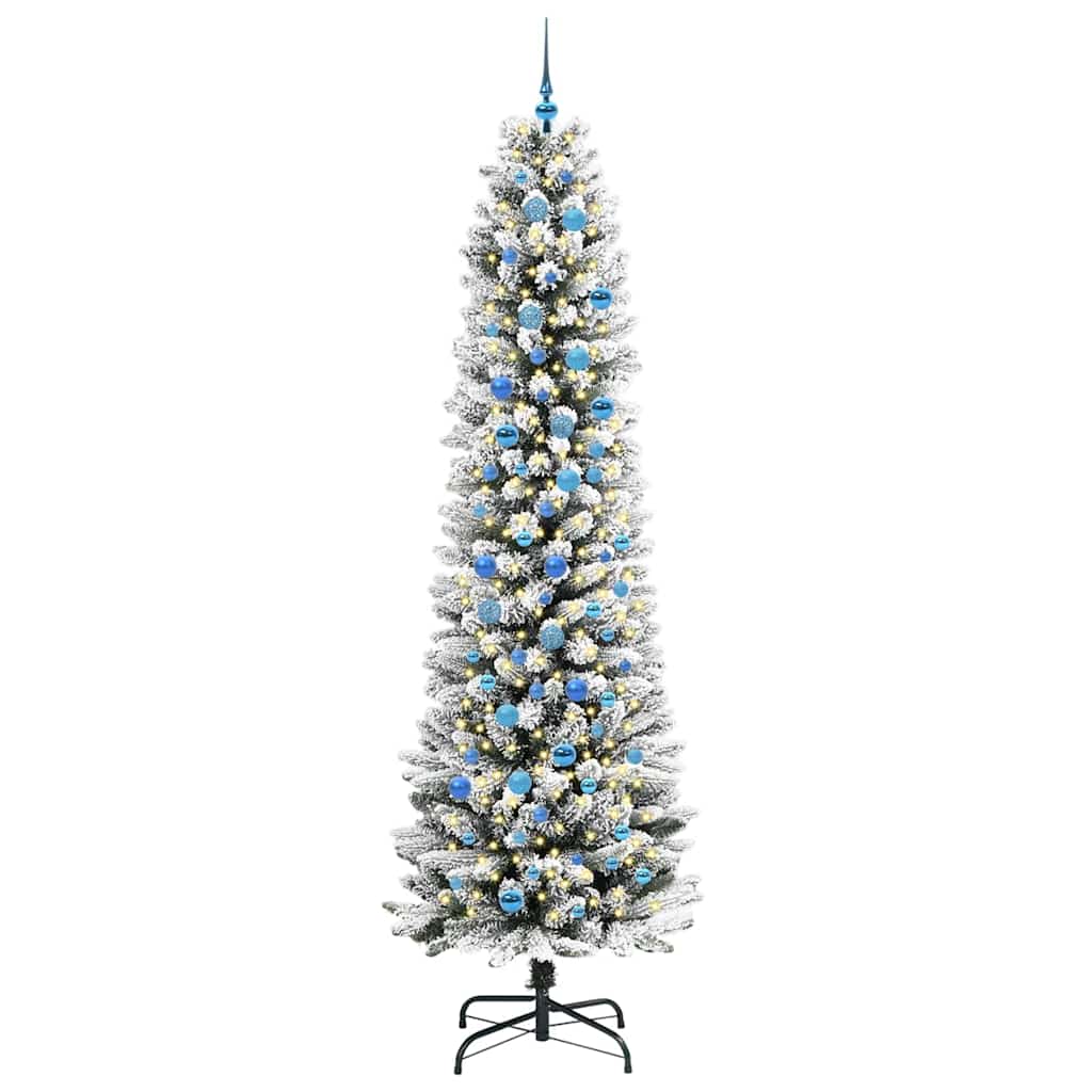 Albero di Natale artificiale con 300 LED Verde e bianco 240 cm 3396136