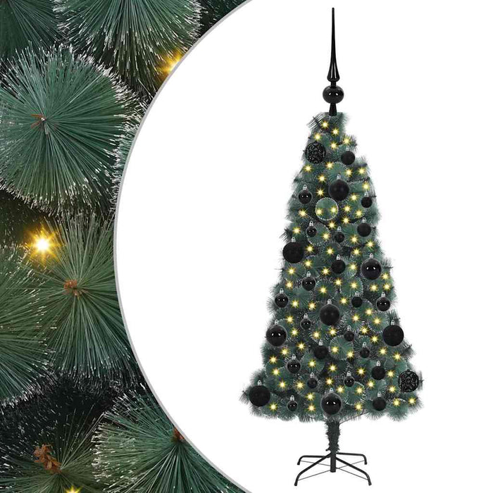 Albero di Natale artificiale preilluminato-Albero Natalizio con set di palline 388111
