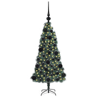 Albero di Natale artificiale preilluminato-Albero Natalizio con set di palline 388111