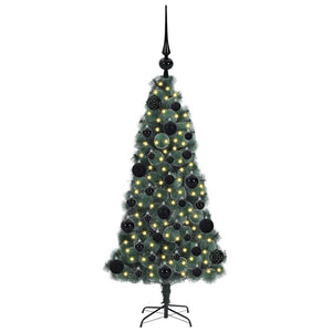 Albero di Natale artificiale preilluminato-Albero Natalizio con set di palline 388111