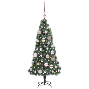 Albero di Natale artificiale pre-illuminato con set di palle 3396143