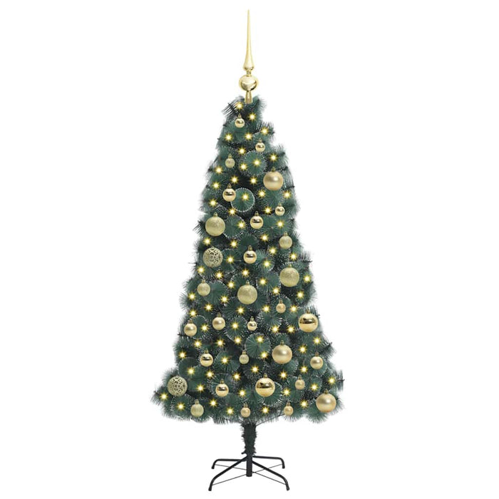 Albero di Natale artificiale preilluminato-Albero Natalizio con set di palline 413598