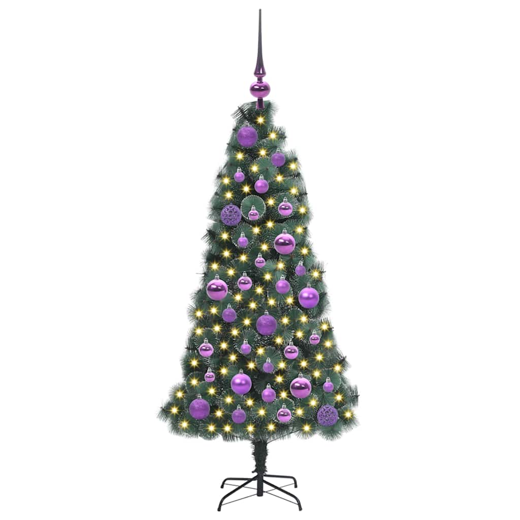 Albero di Natale artificiale pre-illuminato con set di palle-Albero Natalizio 781460
