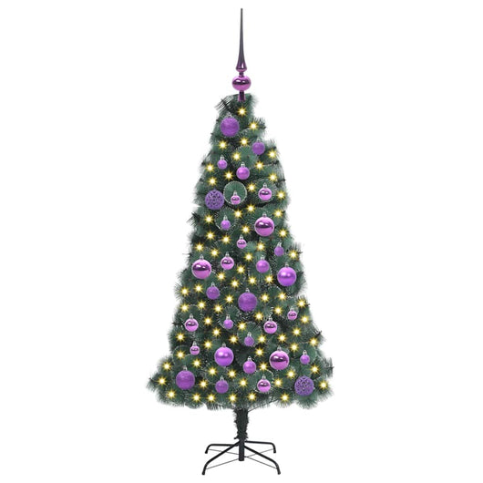 Albero di Natale artificiale pre-illuminato con set di palle-Albero Natalizio 781460