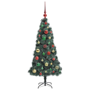 Albero di Natale artificiale preilluminato-Albero Natalizio con set di palline 627783