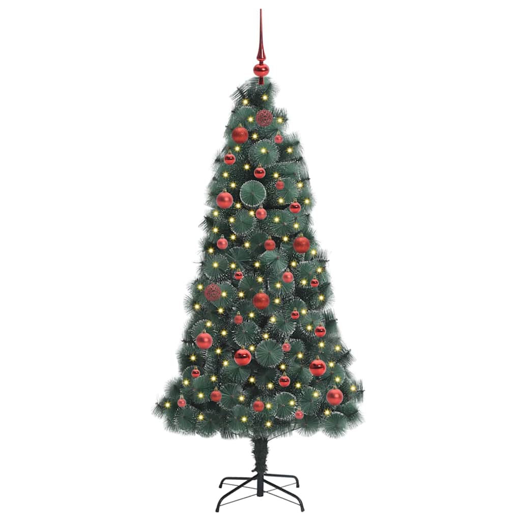 Albero di Natale artificiale pre-illuminato-Albero Natalizio con set di palline 561136