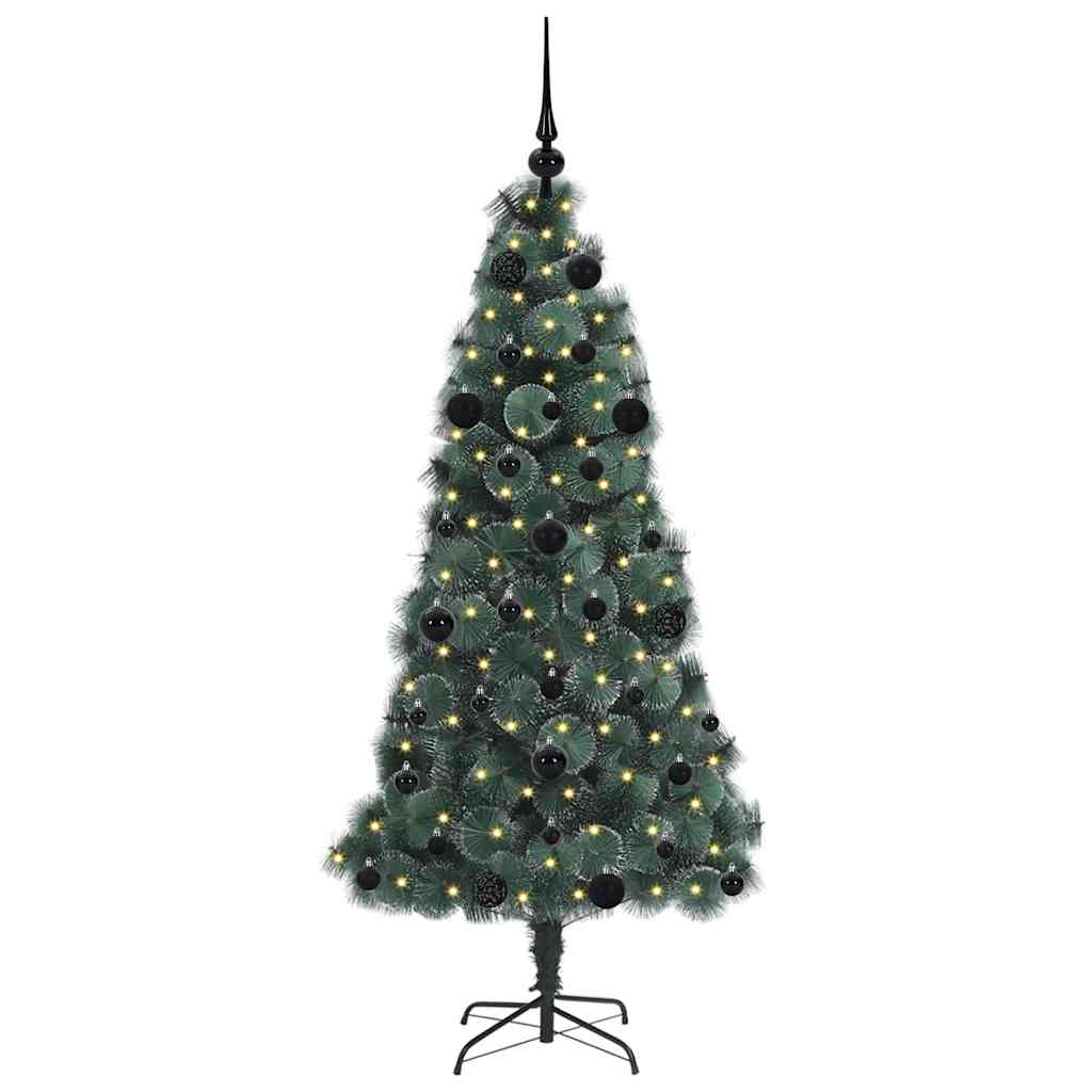 Albero di Natale artificiale pre-illuminato-Albero Natalizio con set di palle 700475