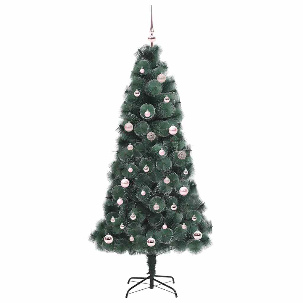 Albero di Natale artificiale pre-illuminato-Albero Natalizio con set di palline 150 cm