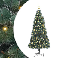 Albero di Natale artificiale preilluminato-Albero Natalizio con set di palline 291335