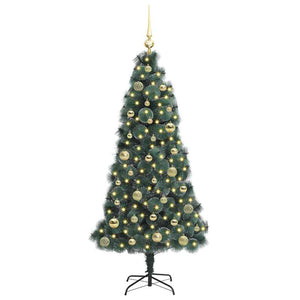 Albero di Natale artificiale preilluminato-Albero Natalizio con set di palline 291335