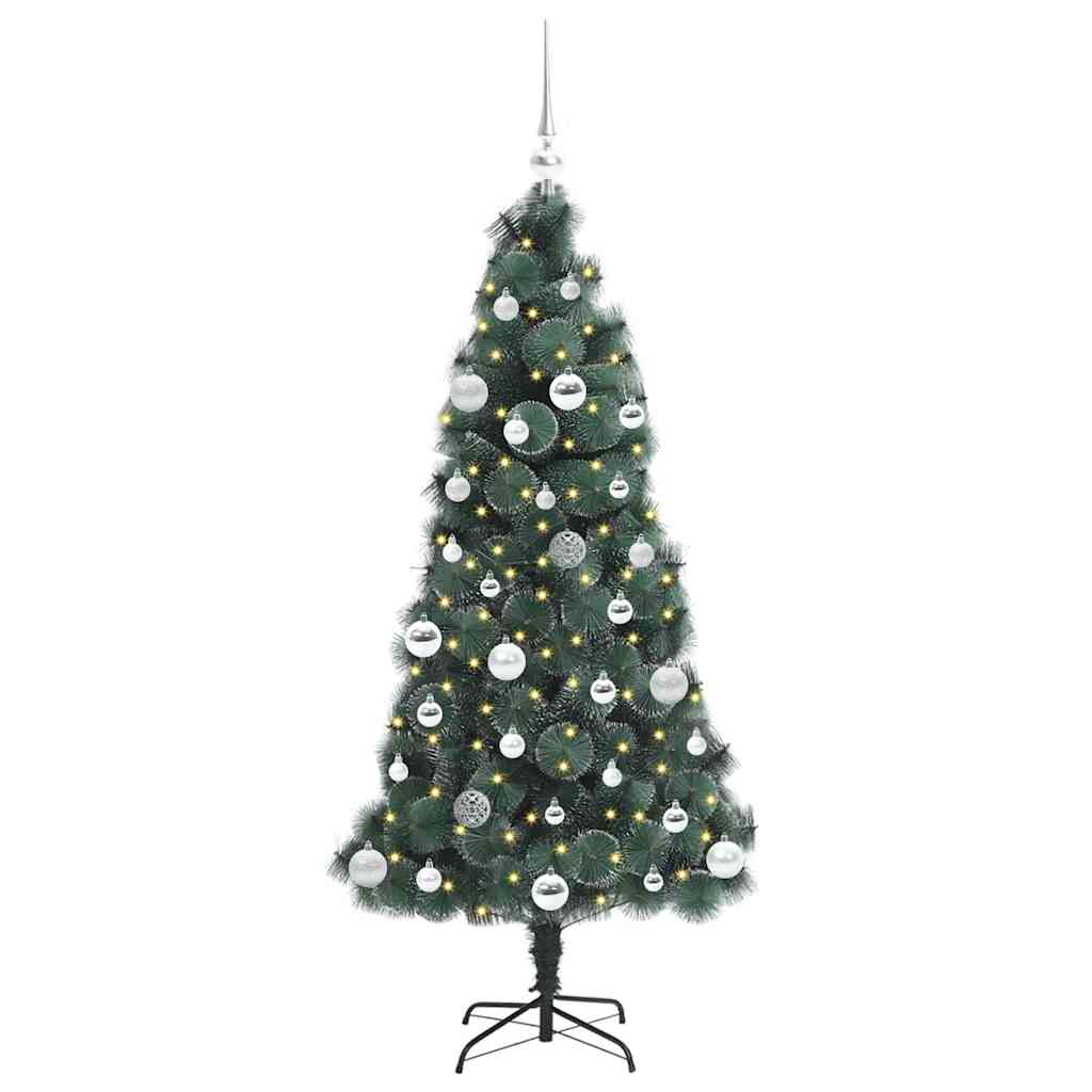 Albero di Natale artificiale pre-illuminato-Albero Natalizio con set di palline 327045