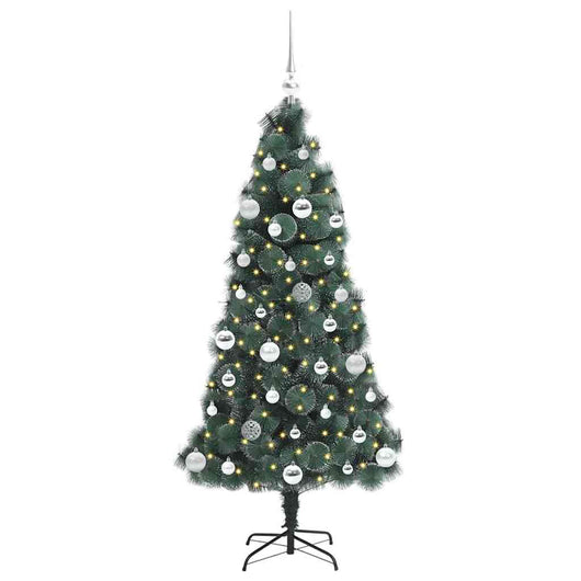 Albero di Natale artificiale pre-illuminato-Albero Natalizio con set di palline 327045