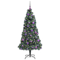 Albero di Natale artificiale preilluminato-Albero Natalizio con set di palline 459719
