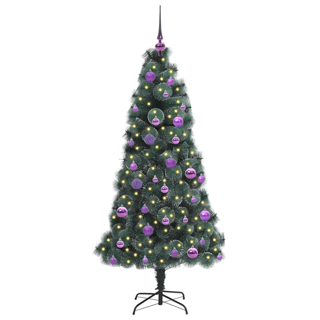 Albero di Natale artificiale preilluminato con set di palline 3396159