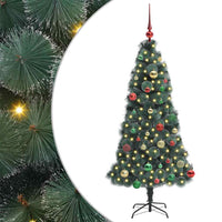 Albero di Natale artificiale preilluminato-Albero Natalizio con set di palline 875179